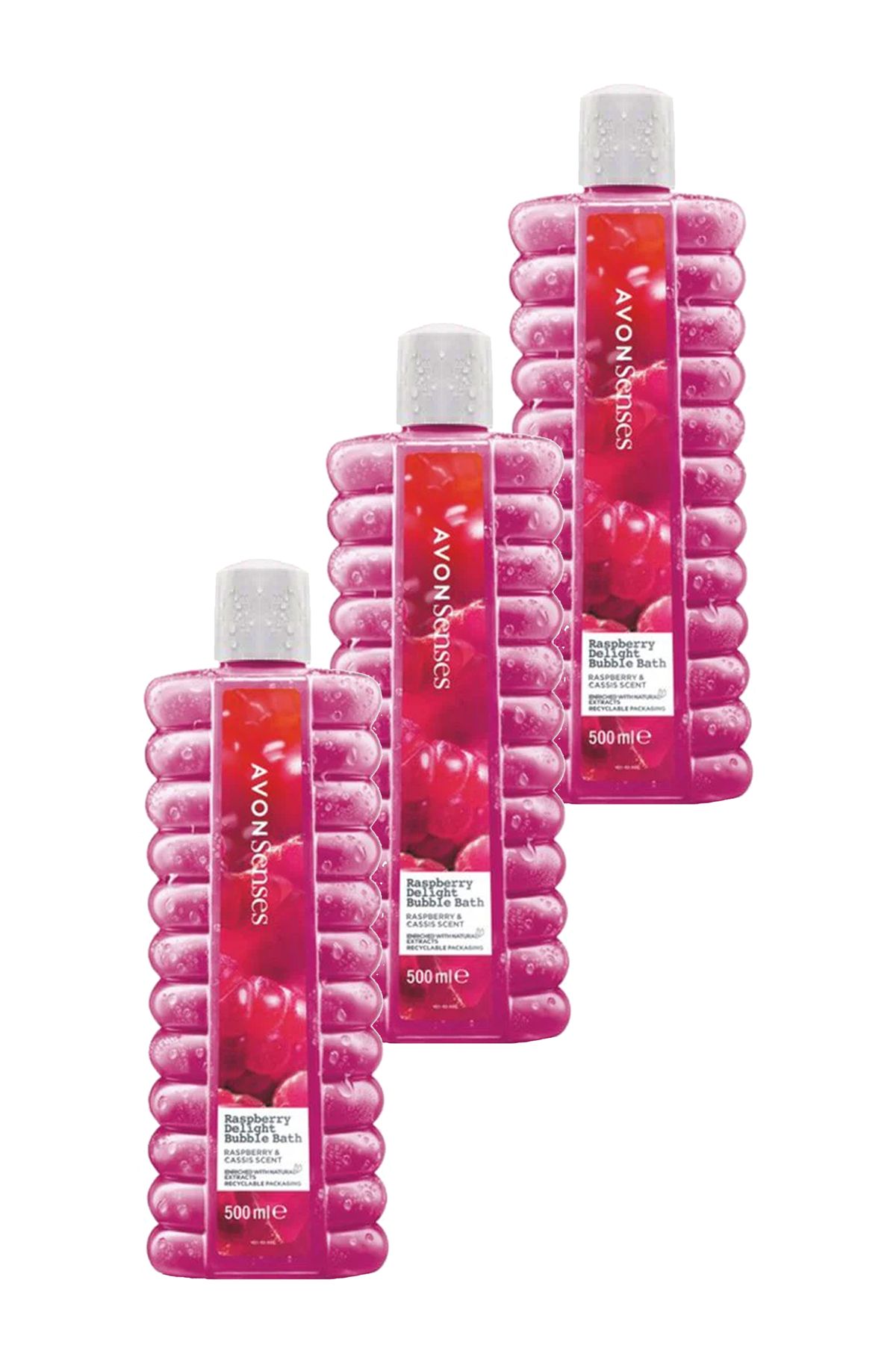 حباب حمام معطر تمشک و انگور فرنگی سیاه 500 میلی لیتر. مجموعه سه تایی Avon