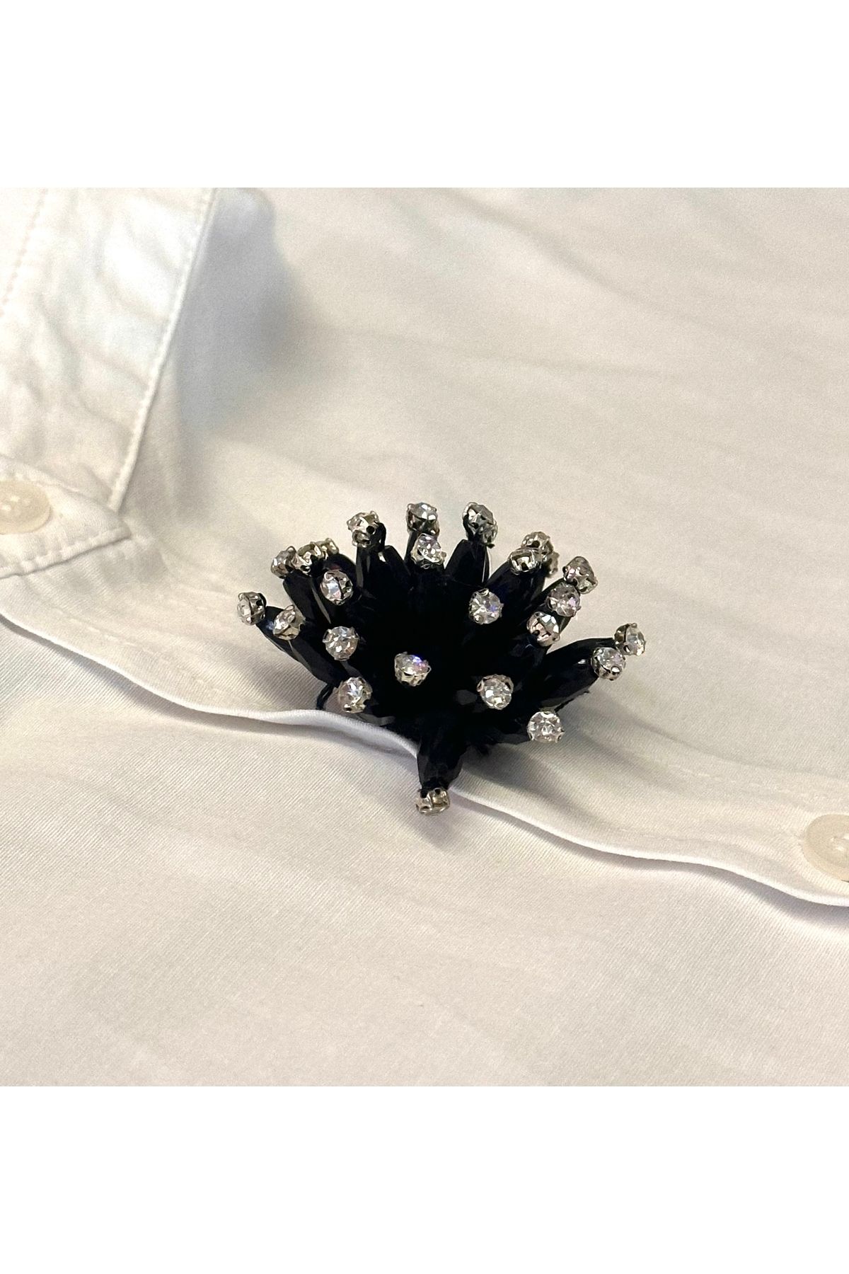 ODDA TASARIM ATÖLYESİ-Bead and crystal stone design large size single plug-sticker bottom clip button 7