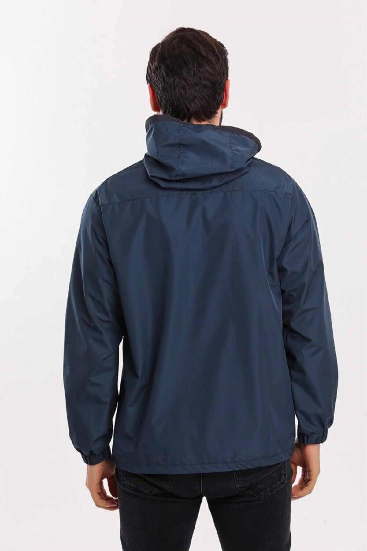 Slazenger  Ofans Erkek Yağmurluk ST21JE060-807 Petrol Rengi Yağmurluk Erkek - Görsel 4