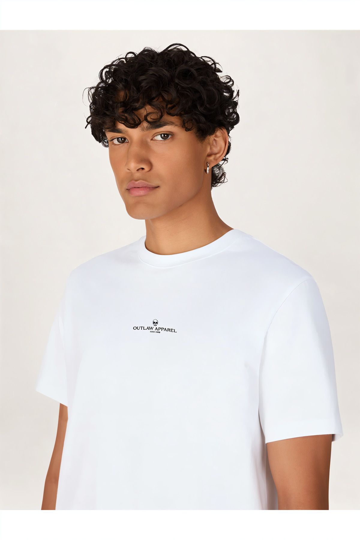 beeraptor SMOG Outlaw Apparel Printed Basic T Shirt White Trendyol