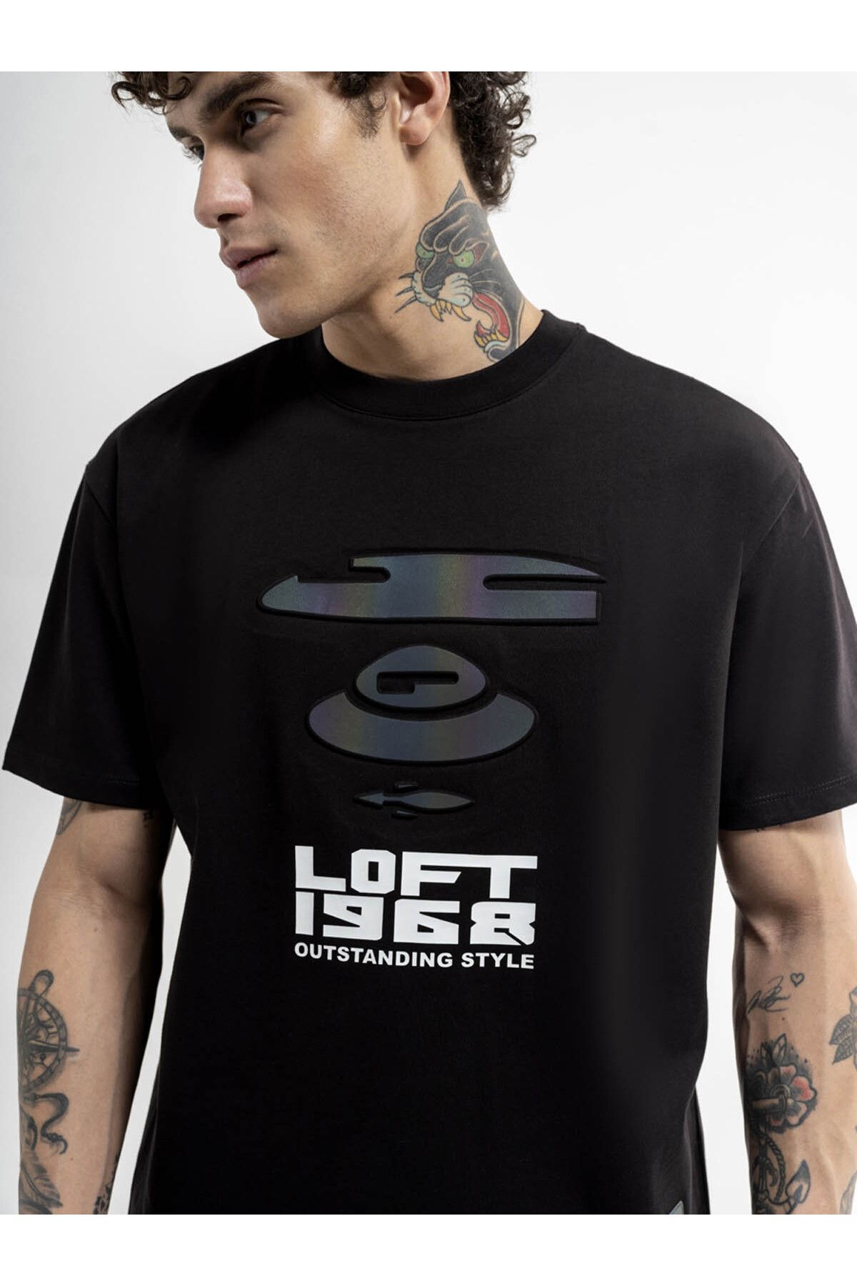 Loft تی شرت مردانه سیاه LF2036407