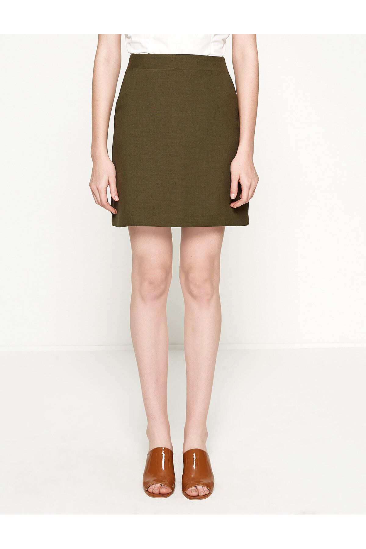 Koton-Women's Green Skirt 7YAK72795UW 2