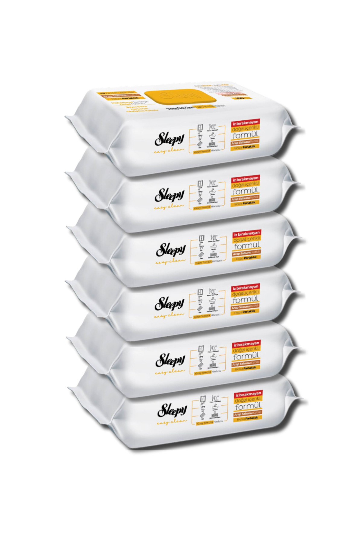 Sleepy Easy Clean Arap Sabunu Katkılı Yüzey Temizlik Havlusu 6X100 (600 Yaprak) Mikrofiber fotoğrafı 2 (önizleme)