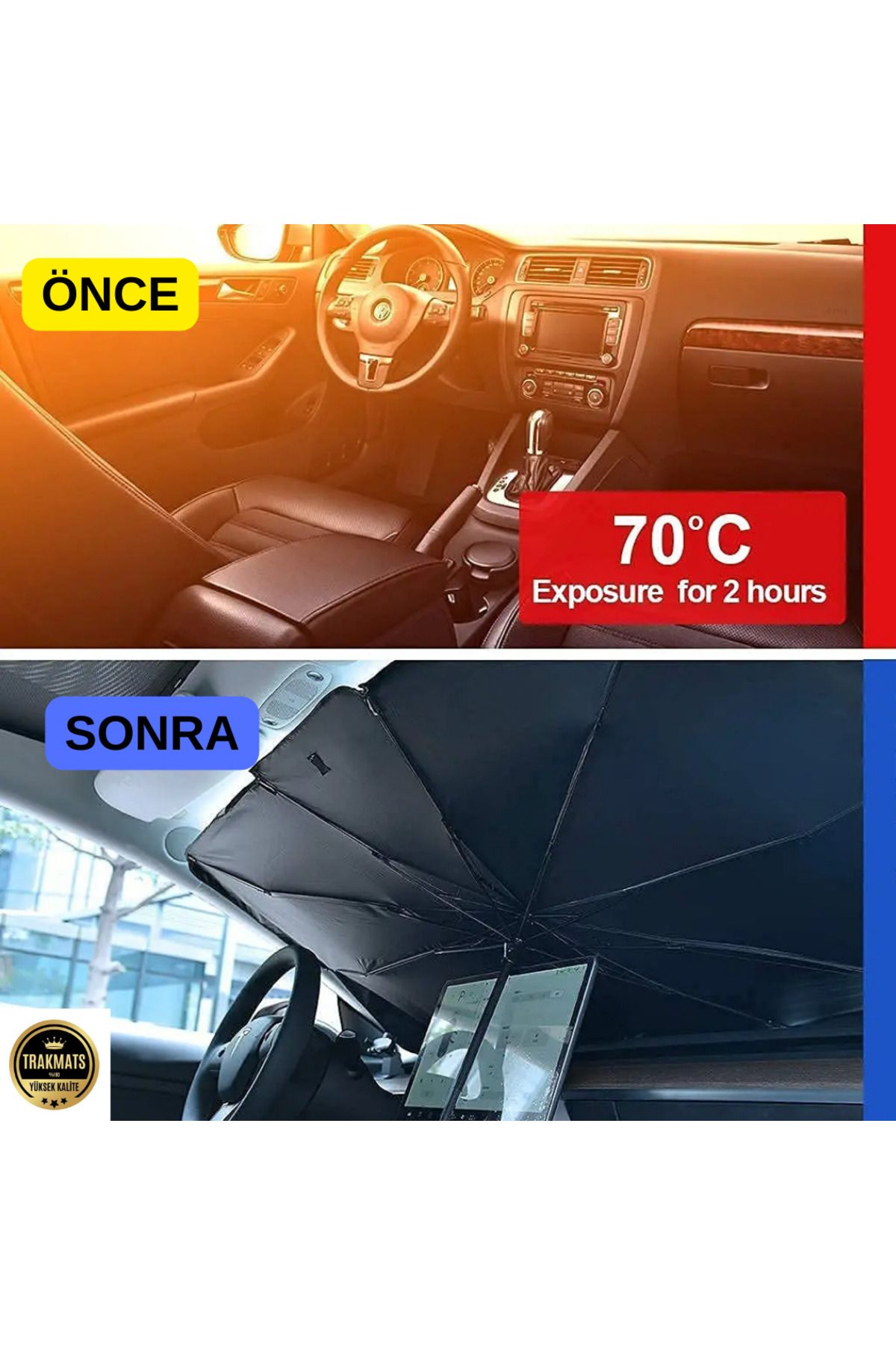 TRAKMATS-Skoda Scala 2020 - 2019 AUTO SUN SHADE PARASOL 3