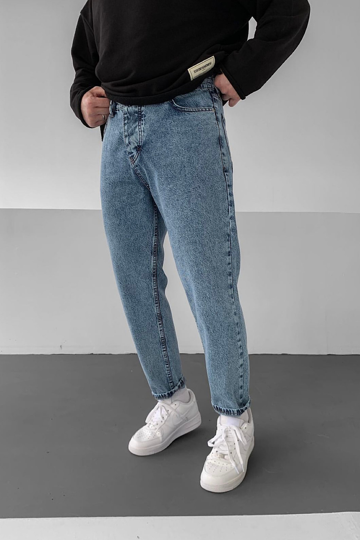 BDRMAN  Boyfriend Mavi Taşlamalı Kot Pantolon