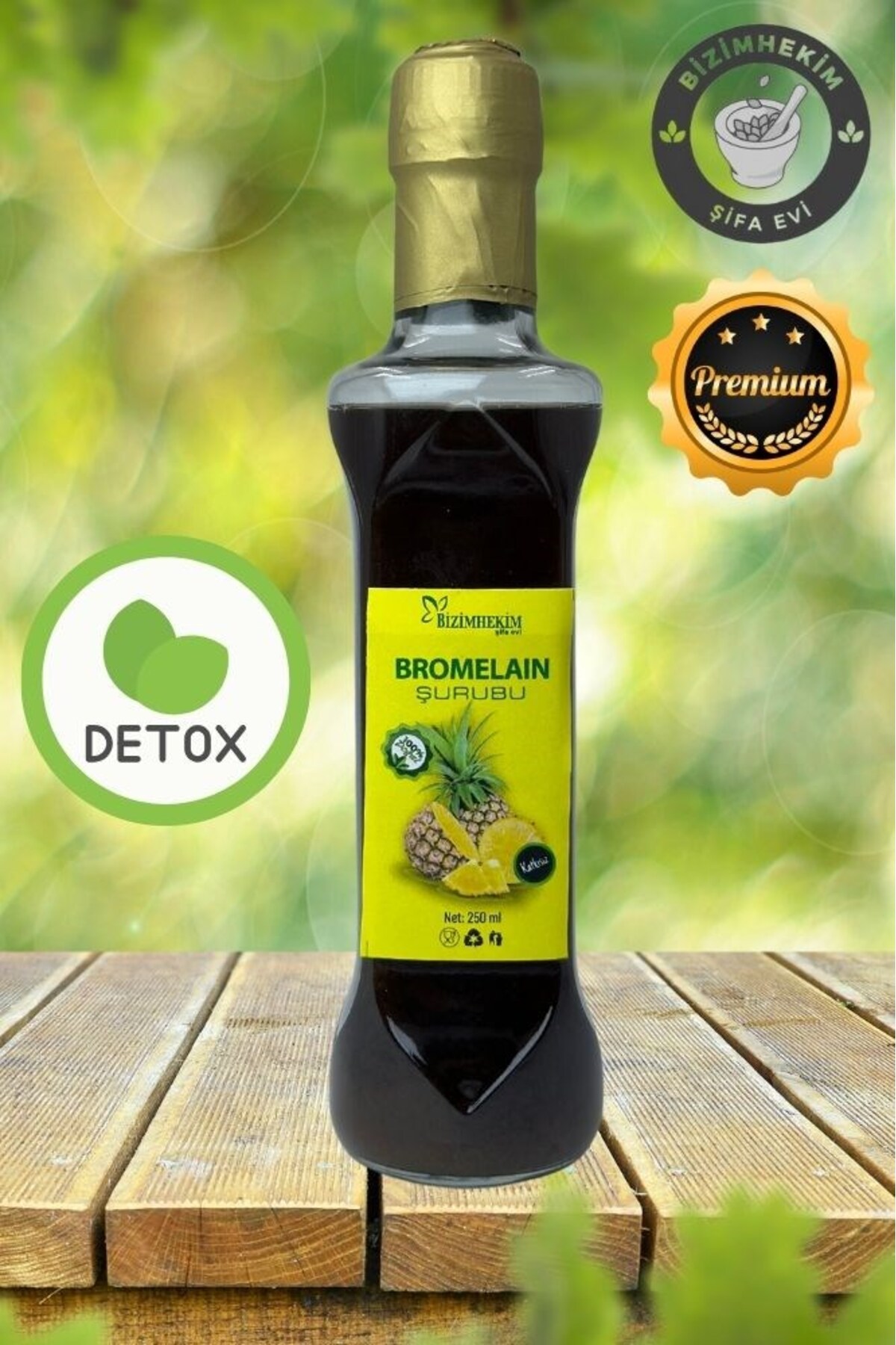 BİZİMHEKİM Bromelain Ananas İçeren Detox Şurubu 250 ml Fiyatı