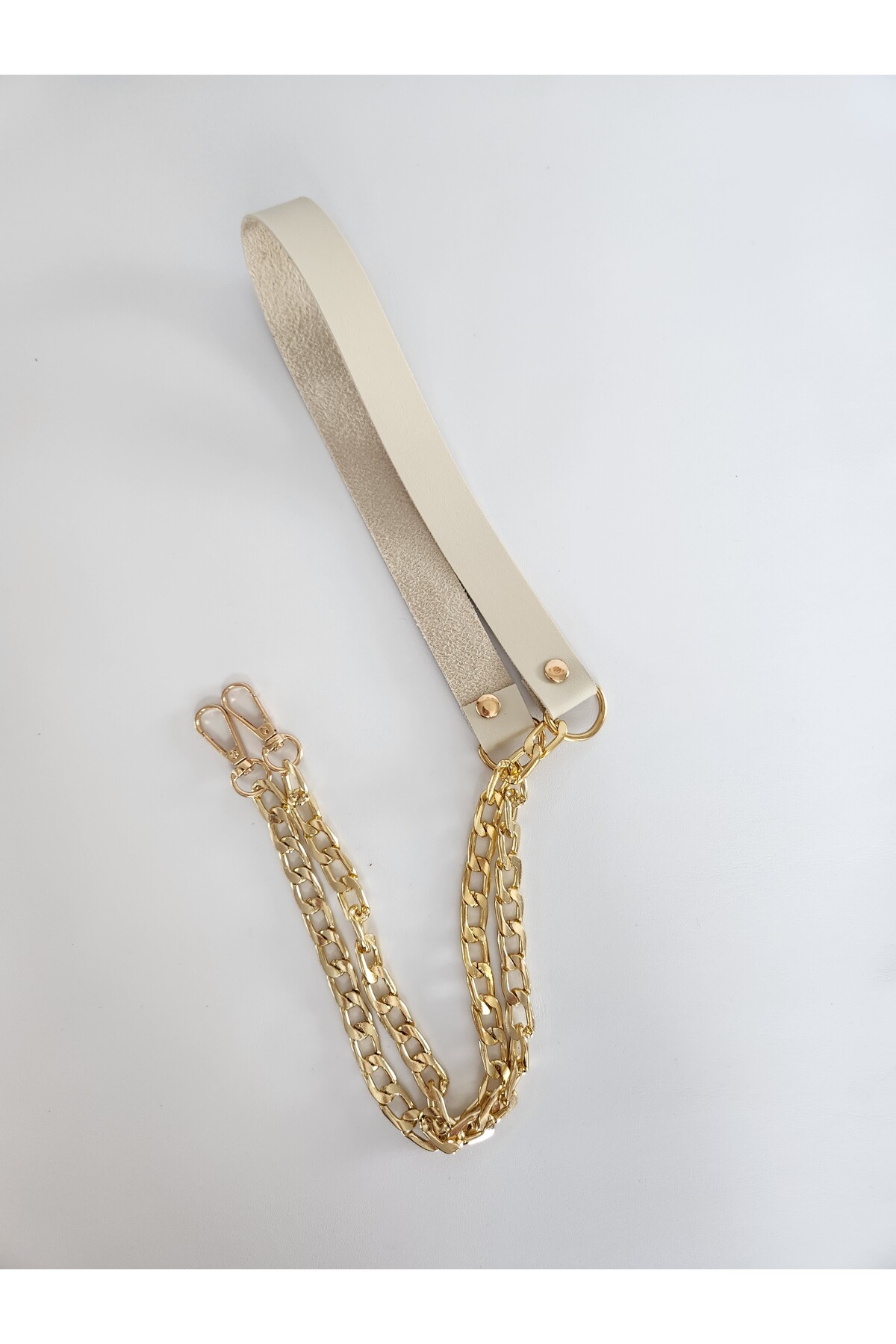 CHAIN LEATHER STRAP (120 CM)