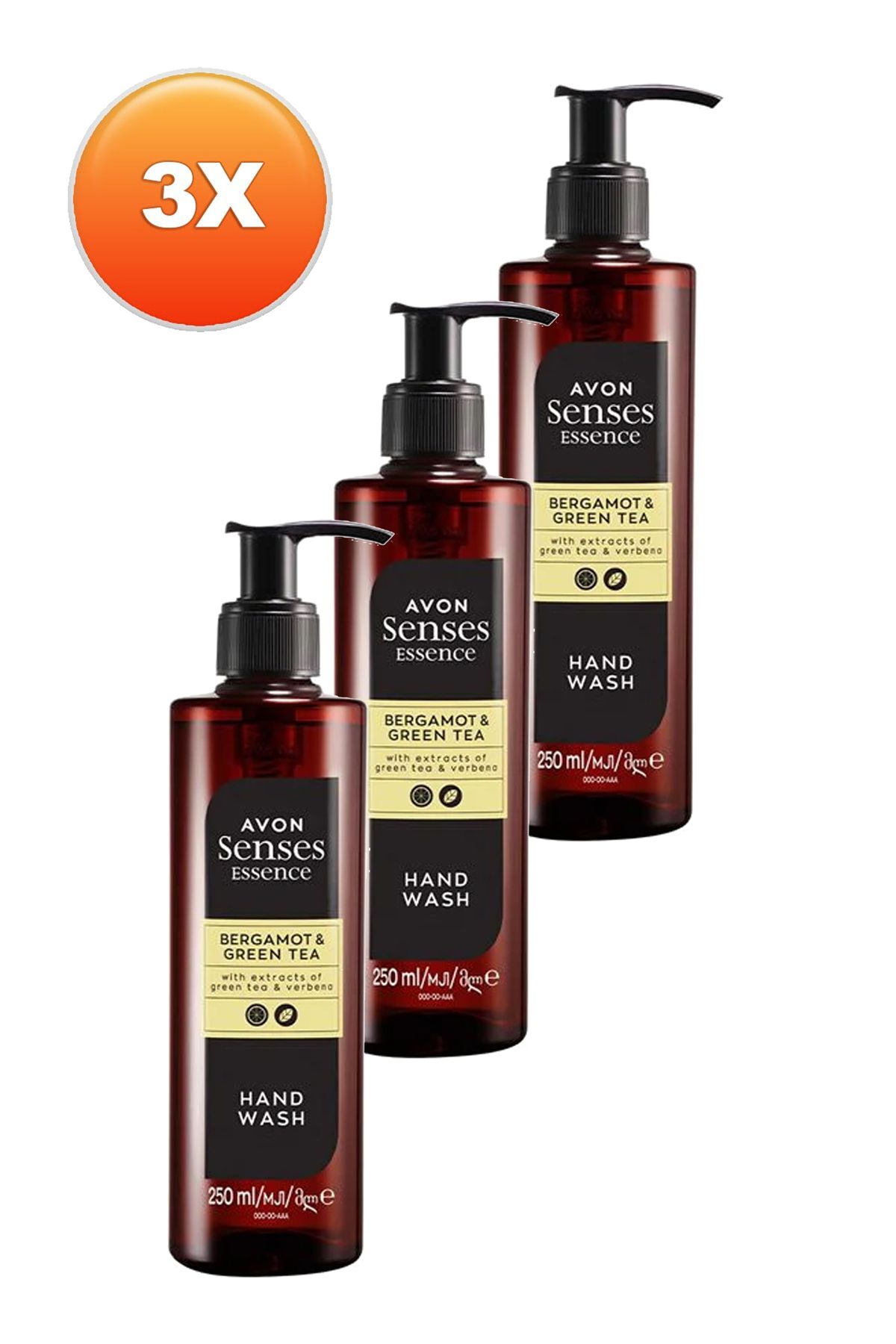 صابون مایع دستی معطر ترنج و چای سبز Senses Essence 250 میلی لیتر. مجموعه سه تایی Avon