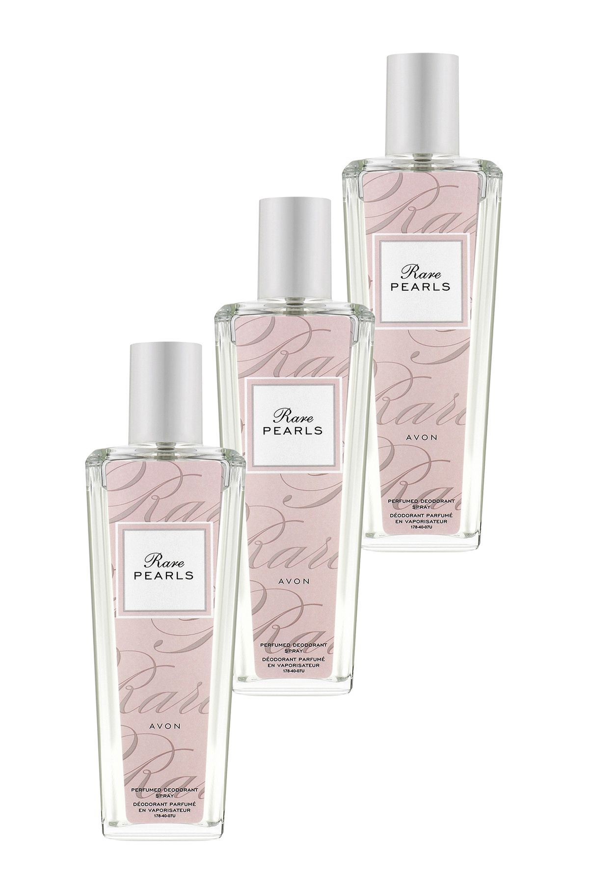 اسپری بدن دئودورانت معطر مروارید کمیاب 75 میلی لیتر. مجموعه سه تایی Avon