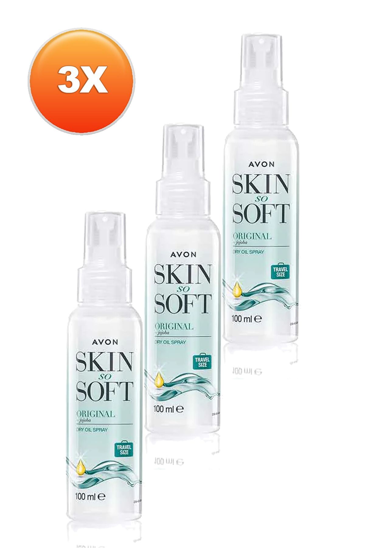 اسپری بدن روغن خشک اصل اسکین سو سافت 100 میلی لیتر. مجموعه سه تایی Avon