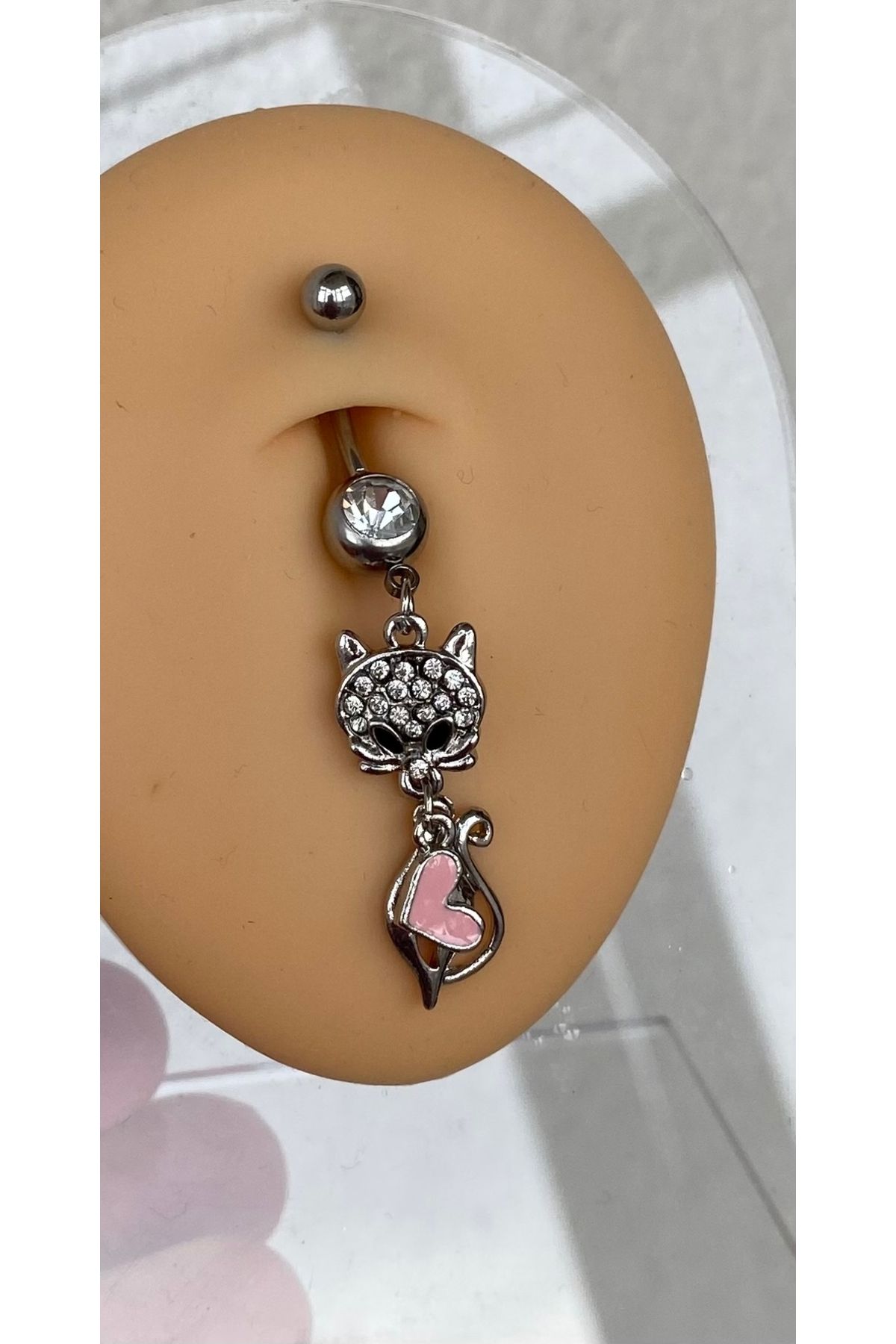 Doa Cat steel belly piercing 12mm bar length Trendyol