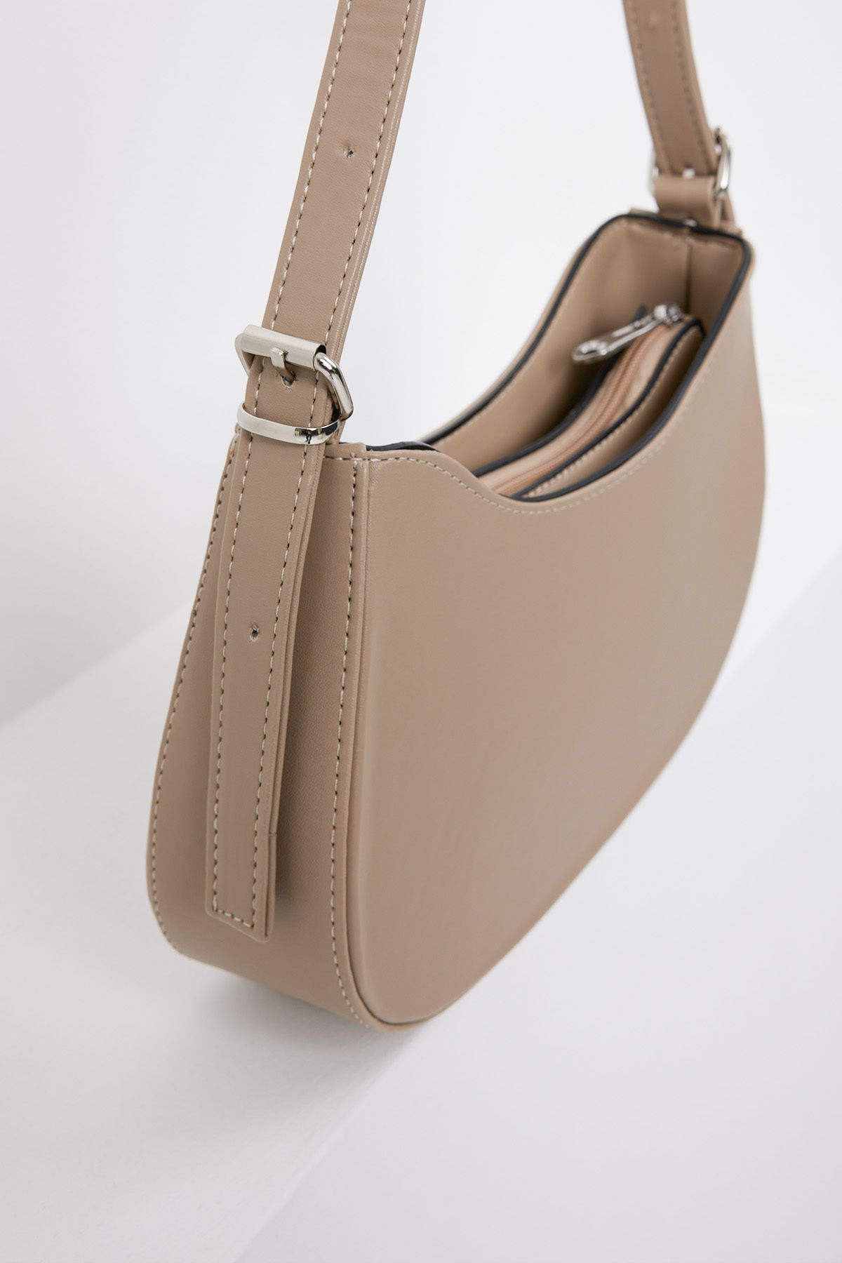 Bigdart-Armine Damen Flache Baguette-Tasche in Beige010167 6