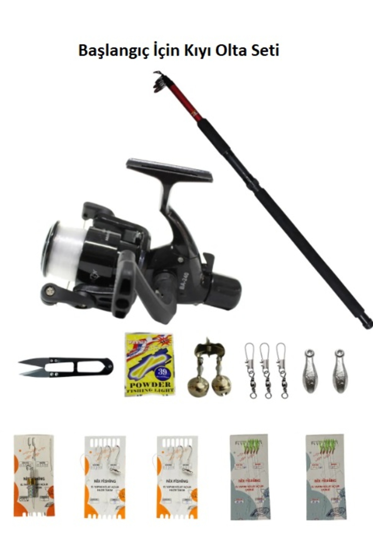 Halbart Başlangıç İçin Yetişkin Olta Seti 300 Cm Kamış