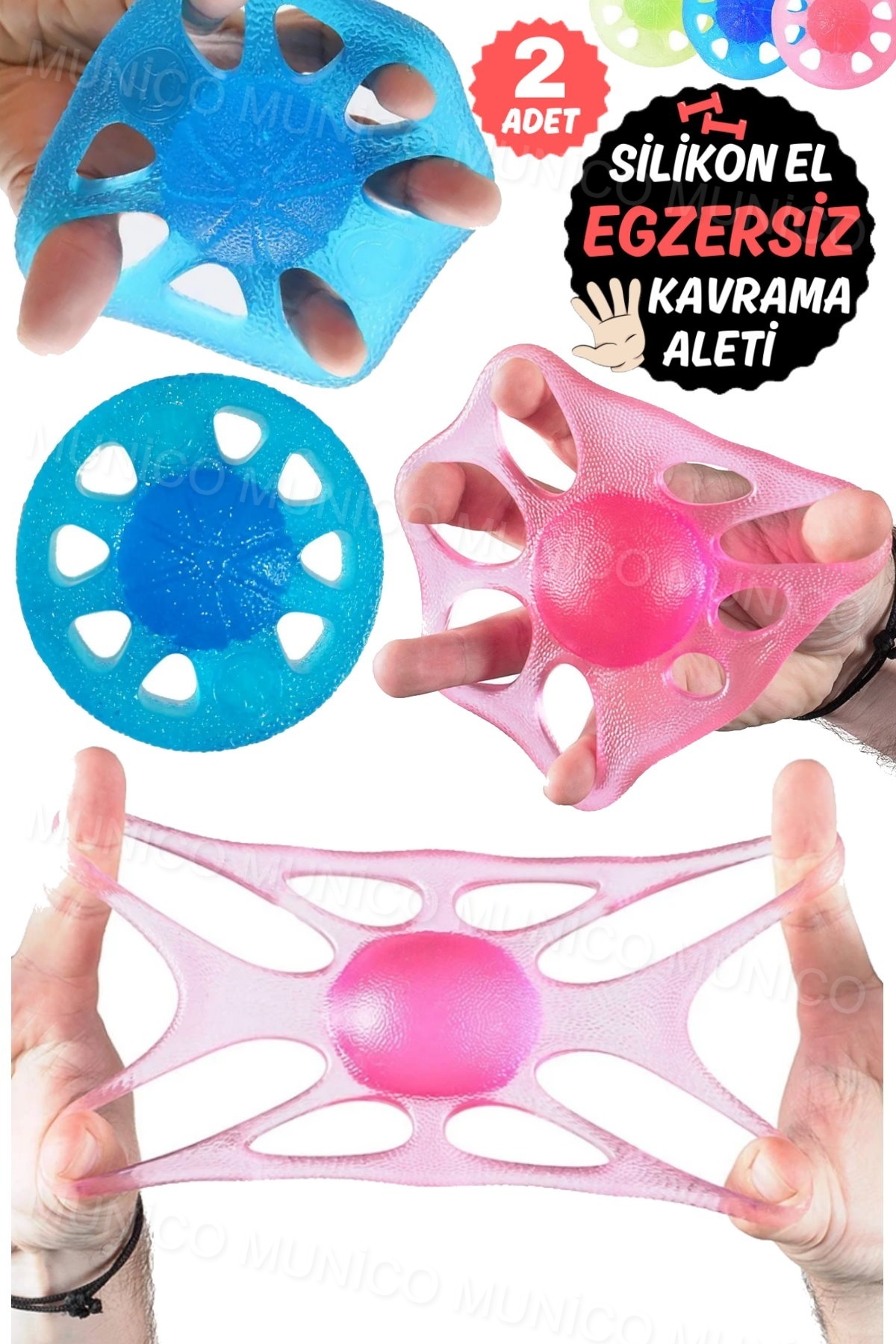 2Pcs Finger Extension Trainer Therapy Stress Ball Hand Exercise Grip Hand Strengthener Squeeze Stretch