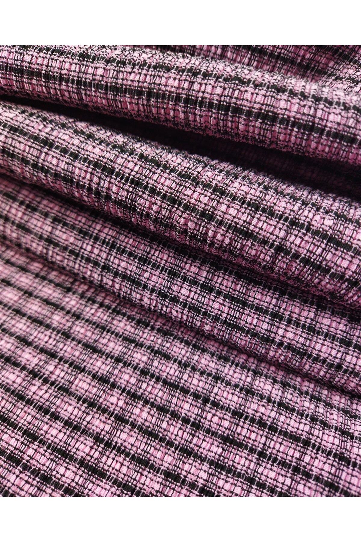 Woven Jersey Similar Soft Pink Black Colors Width: 140 cm