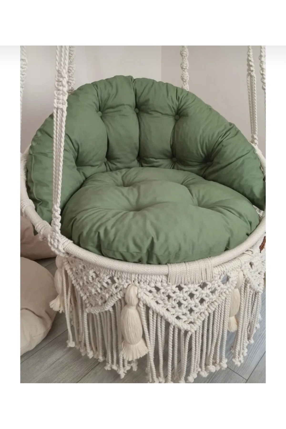 elegant concept 6 Ay Sadece Makrome Salıncak Minderi Ürün "salıncak Görsel Amaçlı Kullanılmaktadır" Tek Kişilik Kum