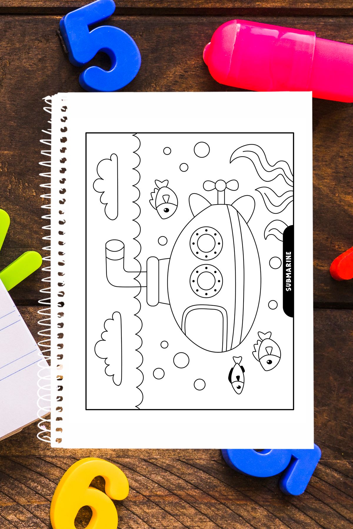 Minicopy-13 Pages Preschool Vehicles Themed Check Copart Coloring Notebook 3