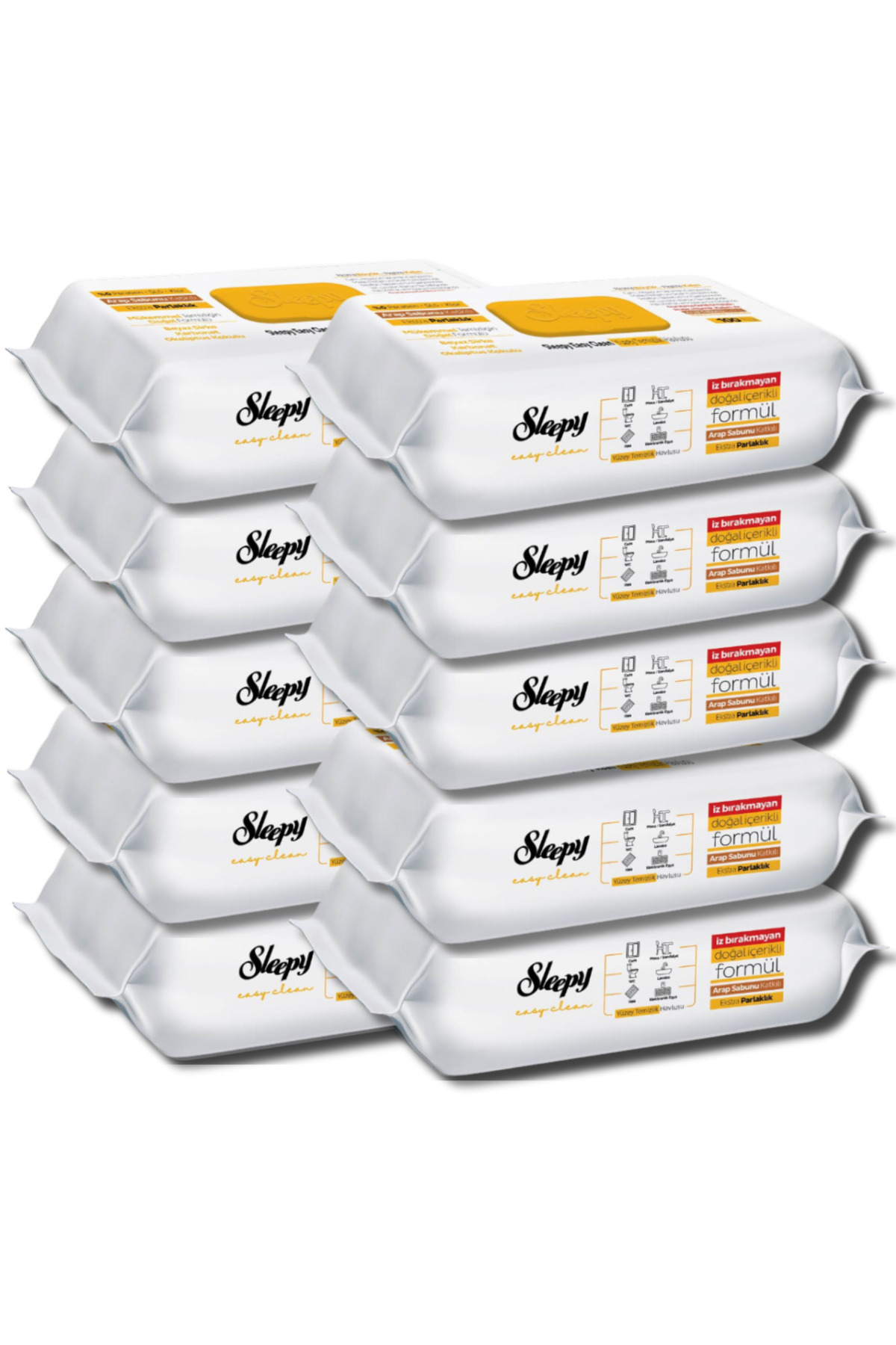 Sleepy Easy Clean Arap Sabunu Katkılı Yüzey Temizlik Havlusu 10x100 (1000 YAPRAK) Intermop Slim Cam Bezi fotoğrafı 2 (önizleme)