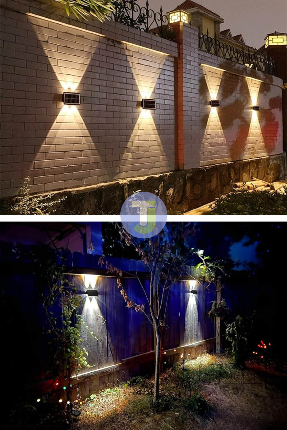 Solar Güneş Enerjili 4 Ledli Bahçe Aydınlatması Aplik Sarı Işık Led Lamba (2 Adet) 5