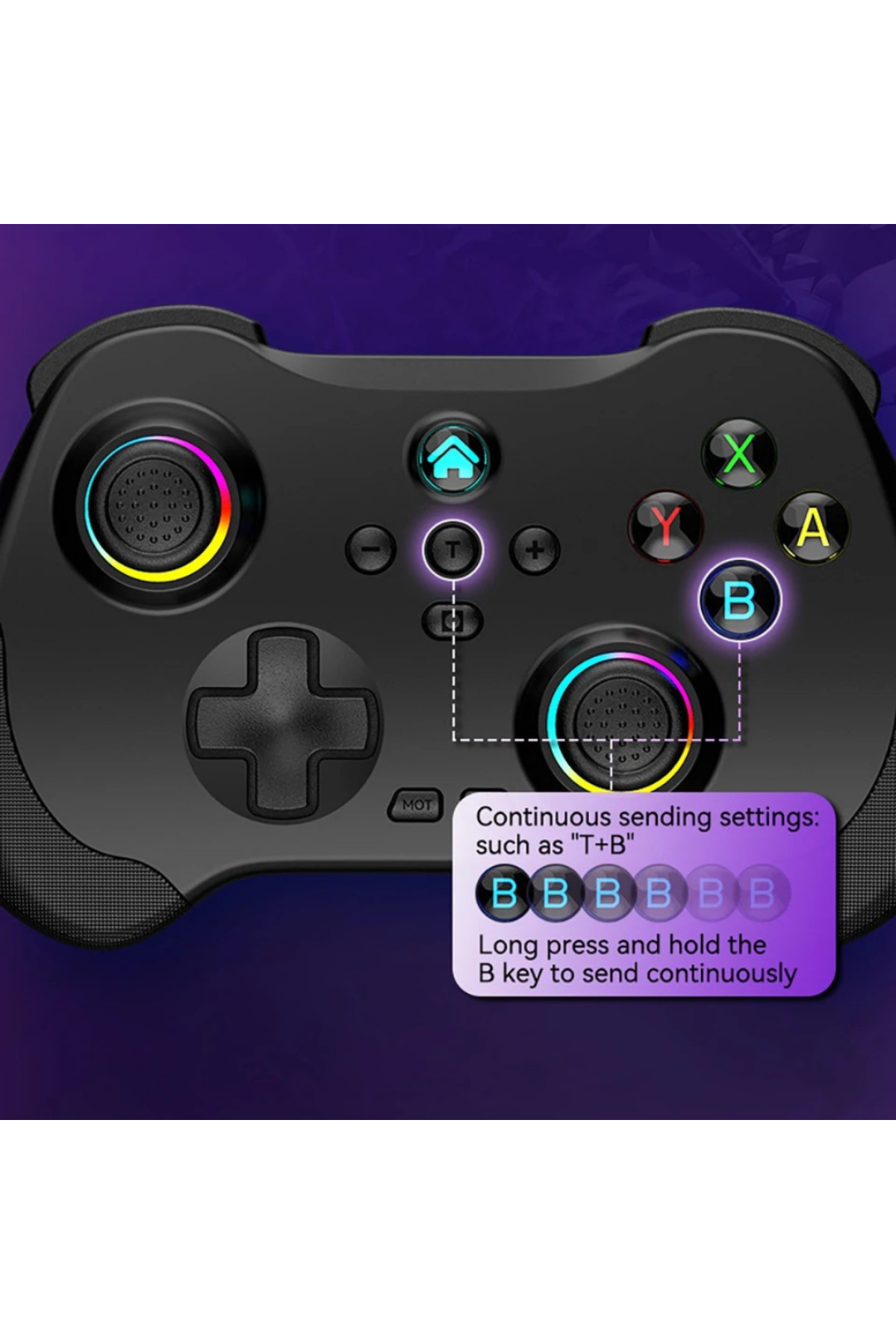 RgbWireless Controller 9.Nesil Gamepad Kablosuz  For Nintendo Switch  PS3-PS4-Android-İOS-PC/Laptop 8