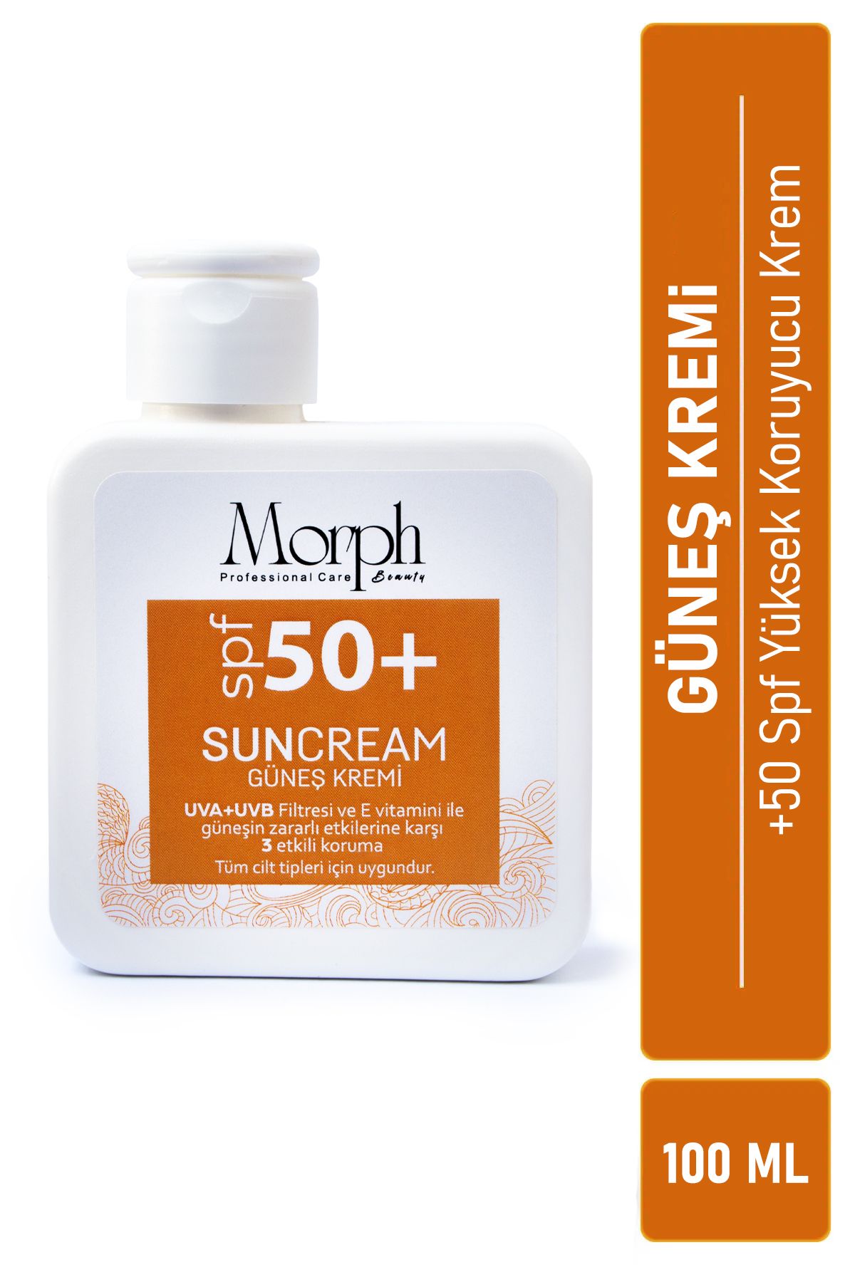 کرم ضد آفتاب صورت عفونی کننده پوست رنگ و بدن +50 SPF 100 میل morphbeauty