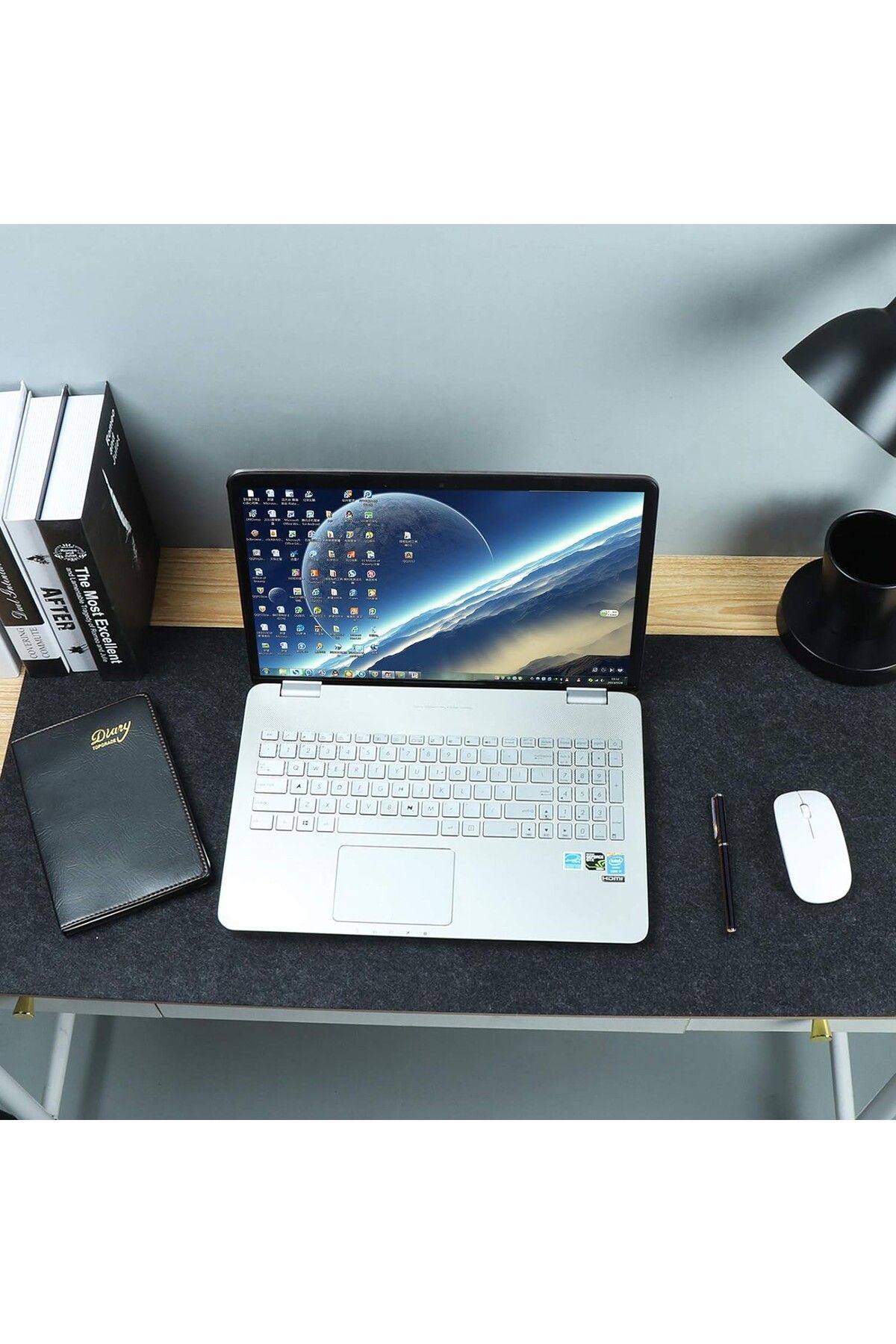 Next Craft-Study Desk Organizer Felt Computer Mouse Pad Table Top Organizer Mat 90x44 cm 7