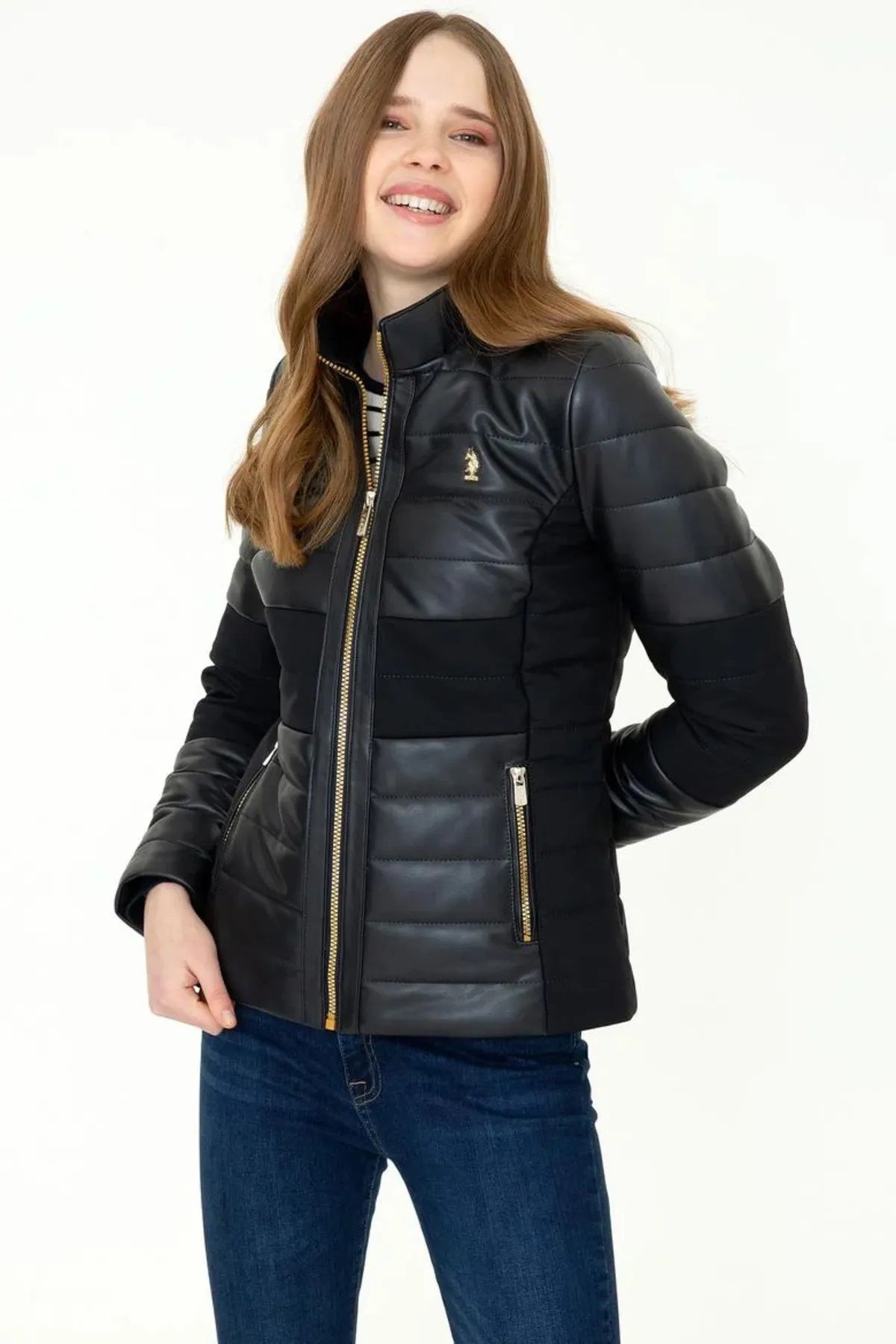 Us polo leather jacket discount