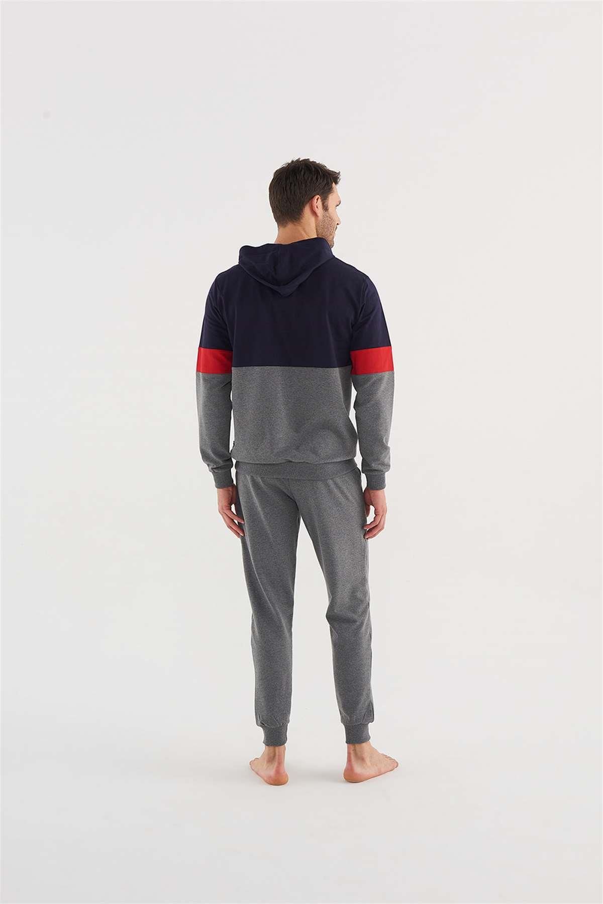 U.S. Polo Assn. ست لباس خواب مردانه کلاهدار U.S Polo Assn 18602 با آستین و سرآستین