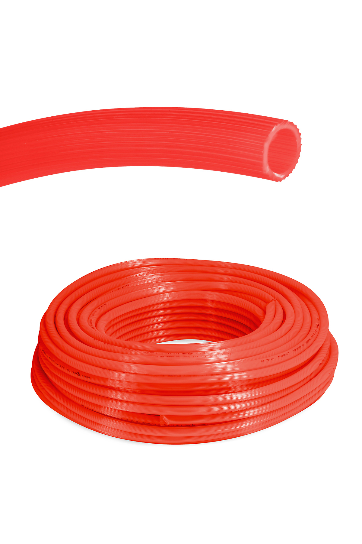 Çelik Pvc Silikonlu Naturel Su Hortumu Kırmızı renk  1/2 (12.5 mm) 30 metre 3 kg