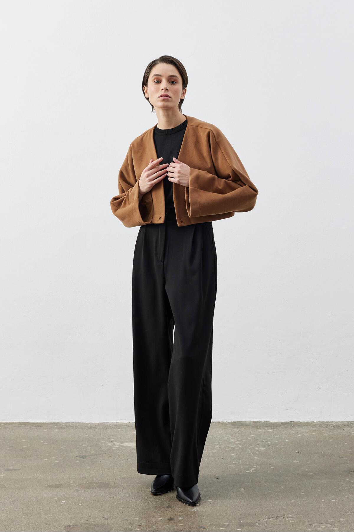 Birfil  Kaşe Camel Ceket Yelek - Görsel 3