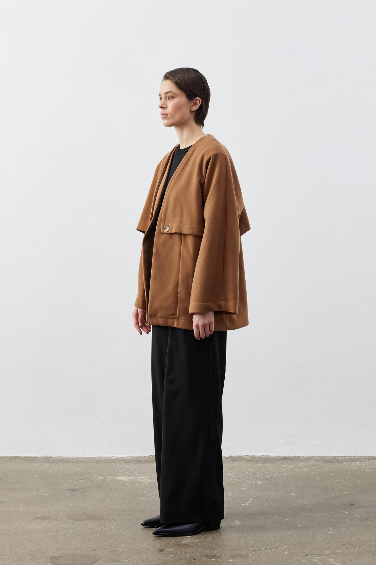 Birfil  Kaşe Camel Ceket Yelek