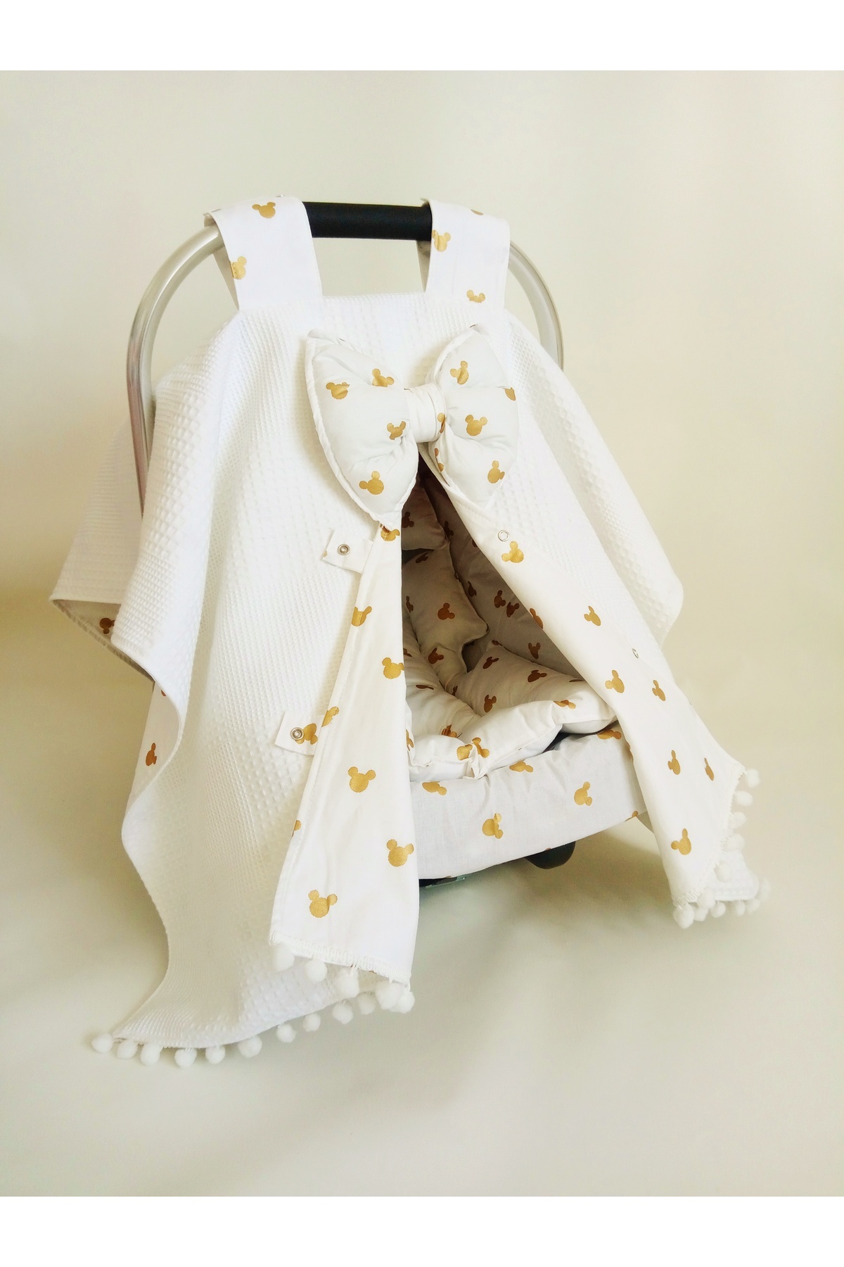 Wenaris Çift taraflı Puset Örtüsü Puset minderi puset çarşaf battaniye babaynest emzirme yastığı ve altaçma fotoğrafı 4 (önizleme)