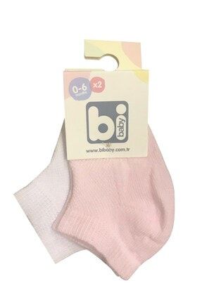 Kız Bebek Summer 2li Patik Çorabı Pembe Beyaz STL000068355