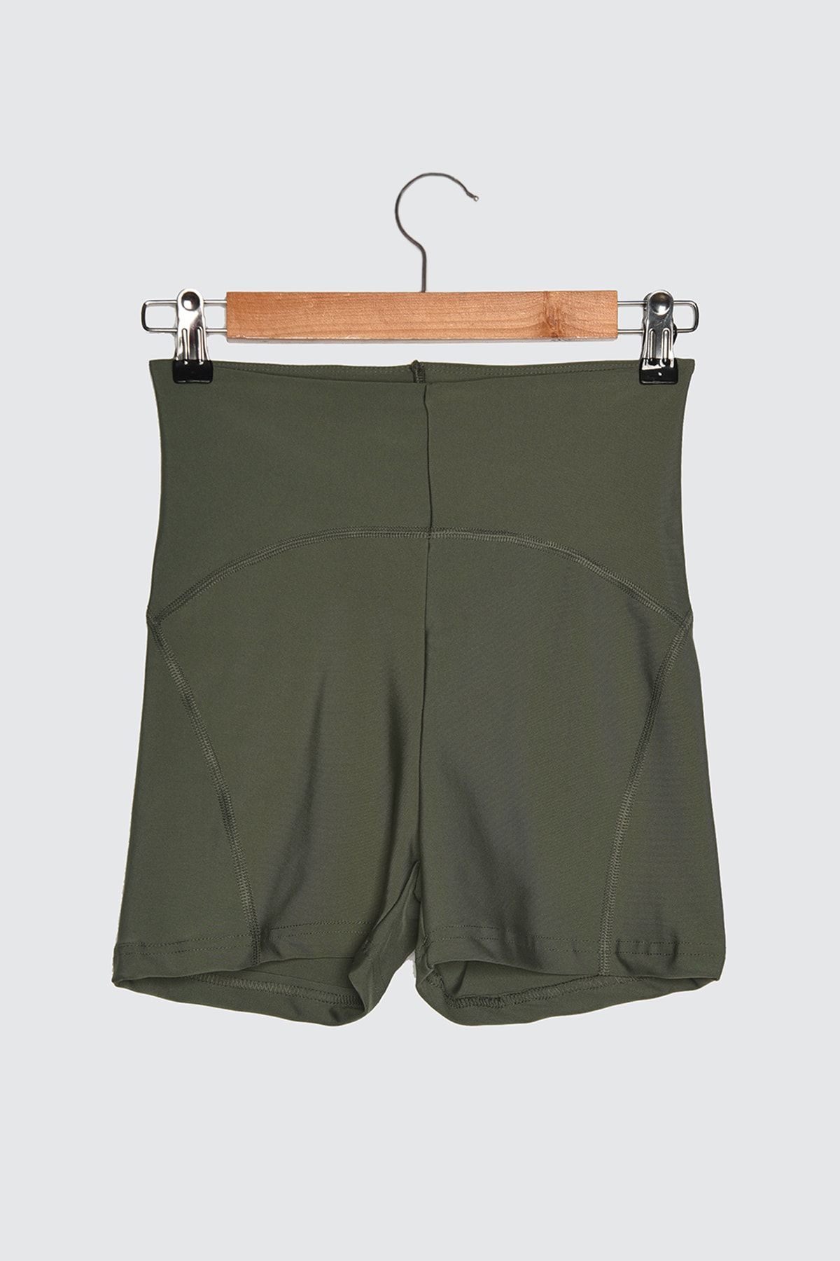 Trendyol Collection-Khaki Restorer Strick-Sportshorts/kurze Leggings TWOSS21SR0545 7