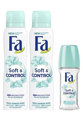 Deodorant Soft&control 150 ml X 2 Adet+roll-on Soft&control 50 ml 62810312670800