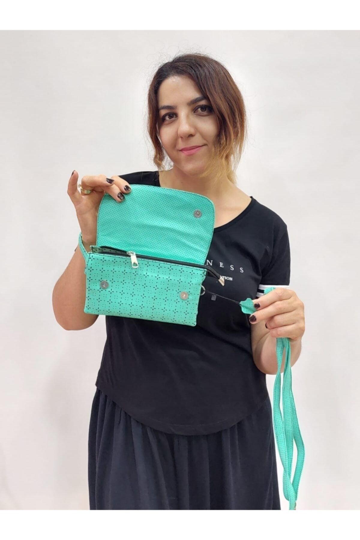Hakiki Deri Portföy Clutch Postacı Çanta
