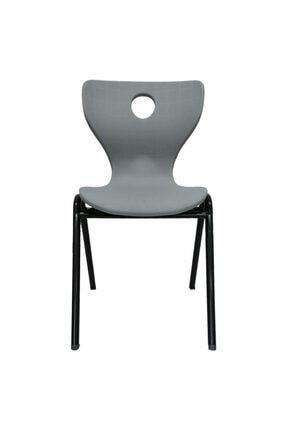 Betina Metal Ayaklı Plastik Tablalı Monoblok Sandalye Gri GM-BETINA-A