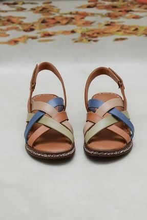 Kadın Taba Hakiki Deri Comfort Taban Multi Sandalet 21BY691002