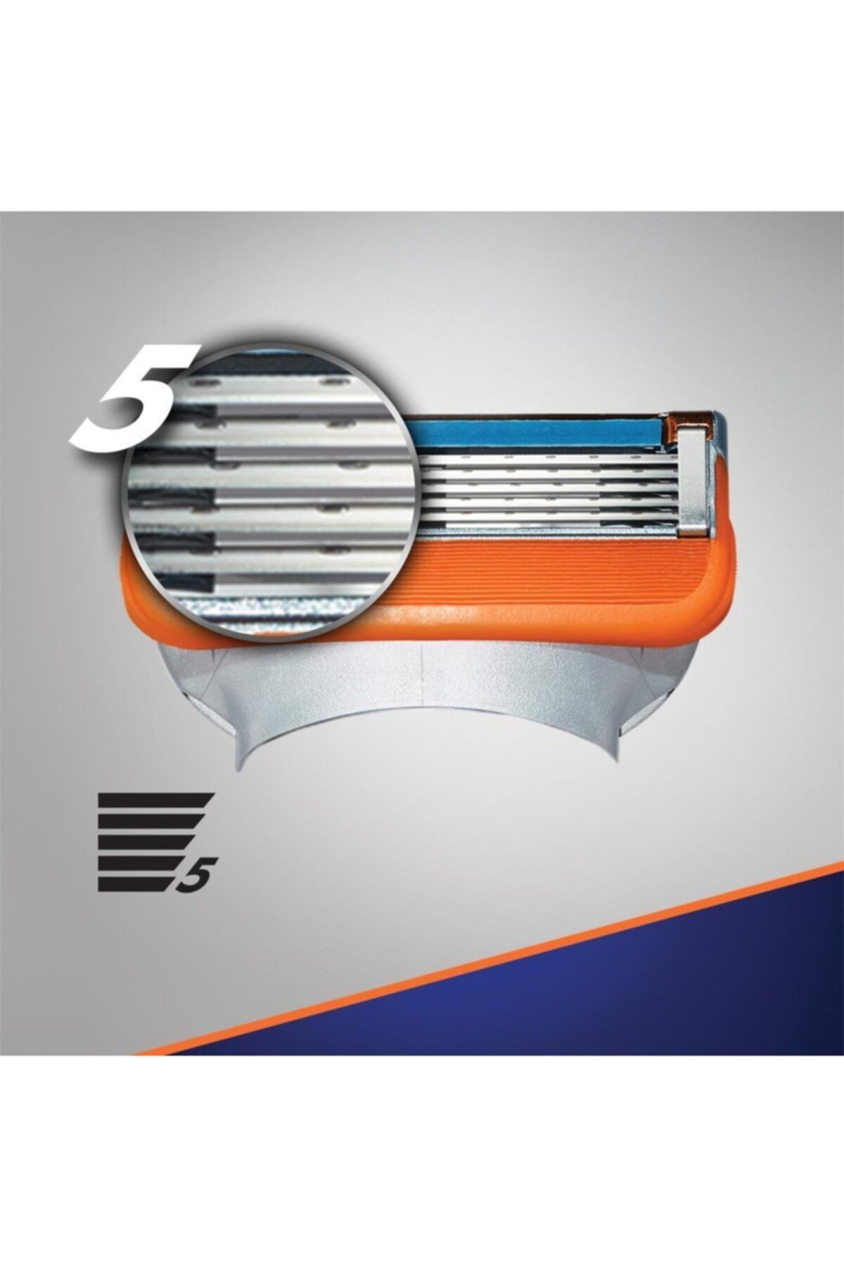 Gillette-Fusion Spare Shaving Blade 8 Pieces Cardboard Pack 4