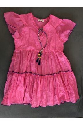 Kız Çocuk Ferah Cotton Plaj Elbisesi BGM-5005