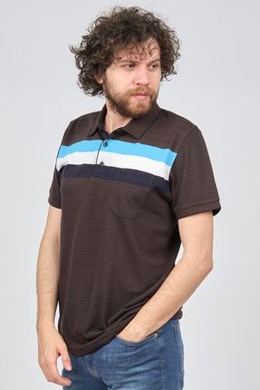 Erkek Cep Detaylı Polo Yaka T-shirt 3181011 Kahverengi 8131820191011