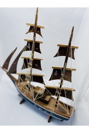 Ahşap Yelkenli Kalyon Gemi Modeli - Tekne Maketi 2 Yelken Ağaç TYC00168413495