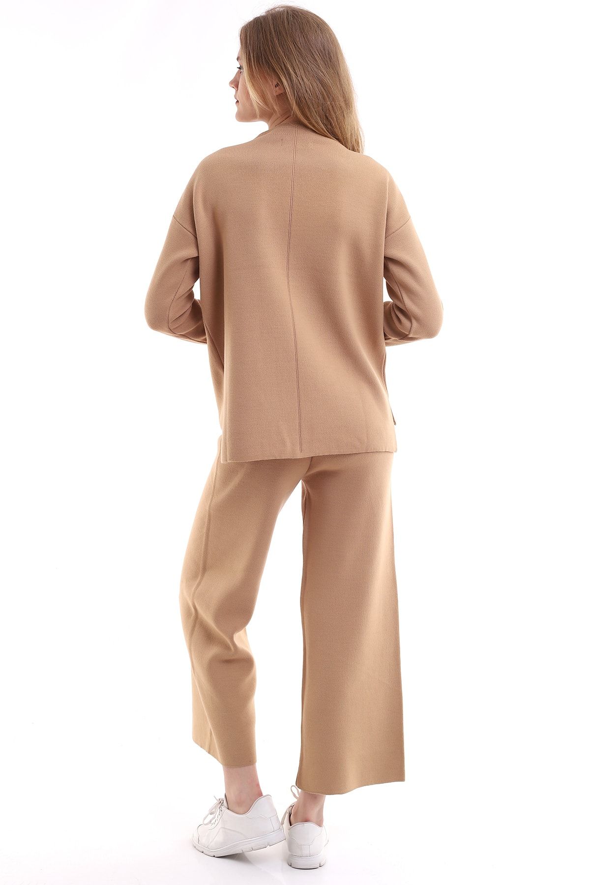 Matte-Custom, Loose and Comfortable Design, Soft Textured Sweater, Elastic Waist Trousers Knitwear Set 6