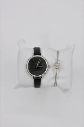 Kadın Deri Kordon Kol Saati Bileklik Kombinli- Saat Modelleri twosses62