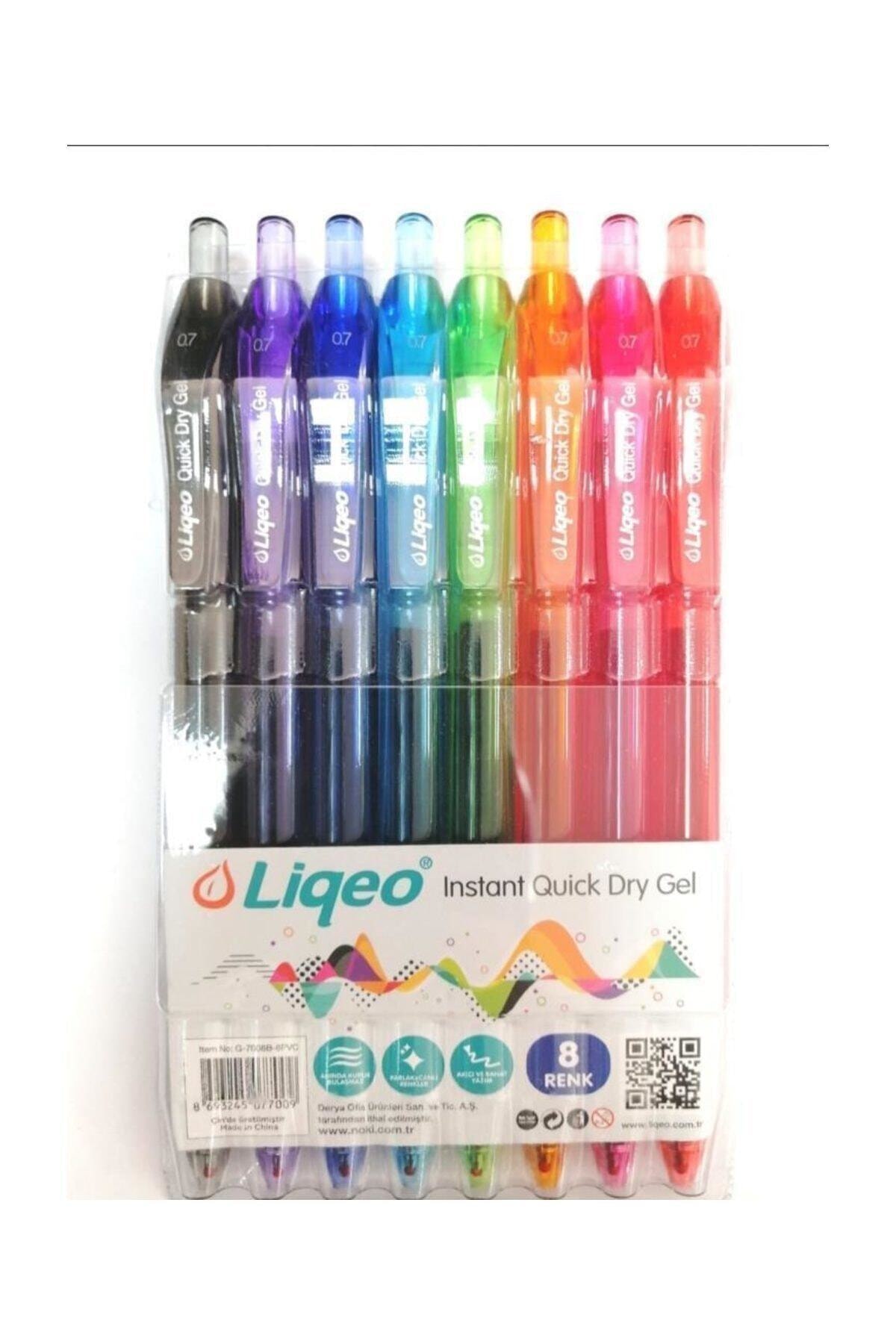 Liqeo İnstant Dry Gel Pen 0.7 8'Li Set