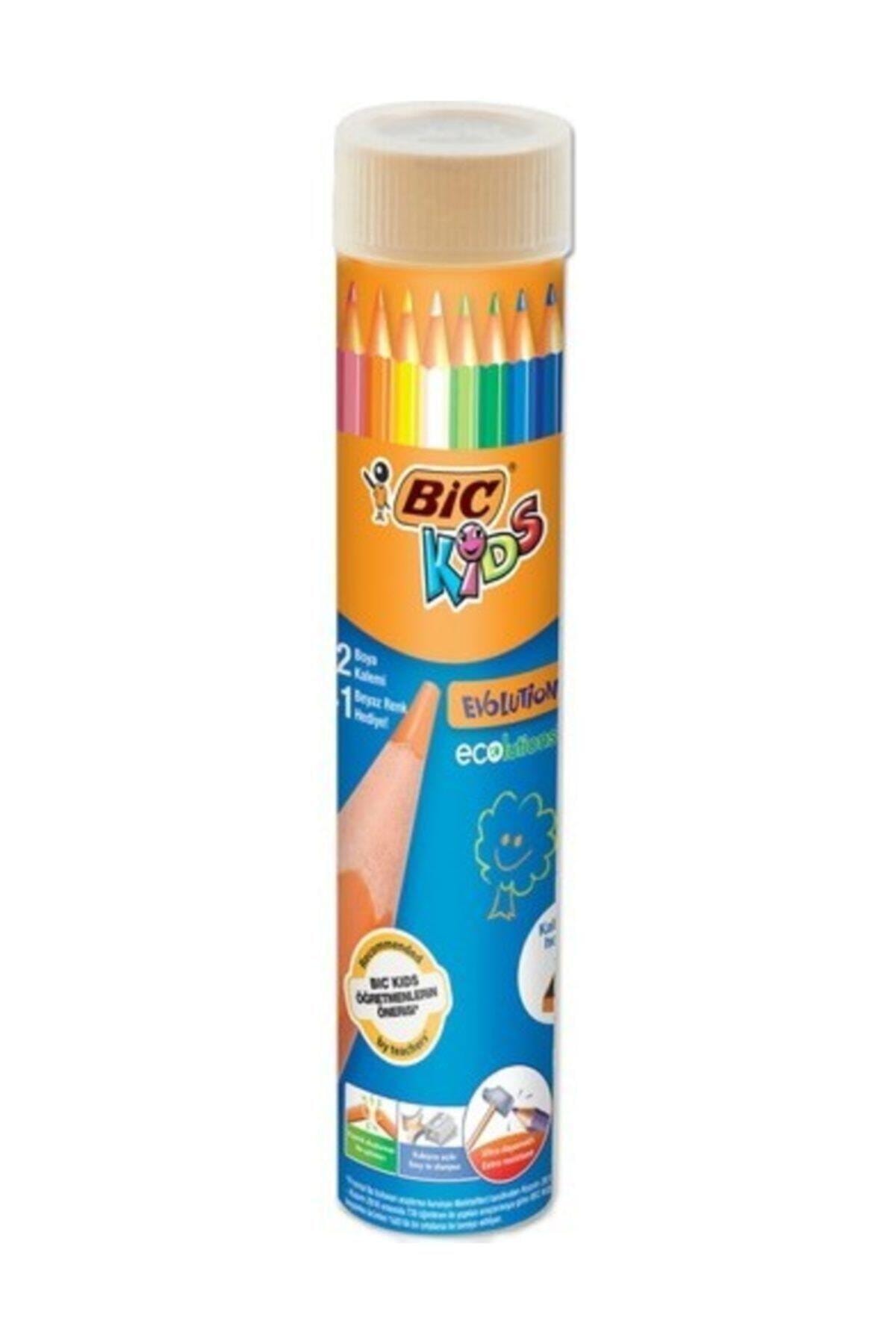 Bic Kids Evolution Metal Tüpte Kuru Boya Kalemi 12+1