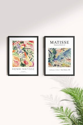 Henri Matisse Poster Seti ( Siyah Çerçeveli ) Matisse 2 Ad. Çerçeveli Poster