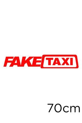 Fake Taxi-korsan Taksi Sticker Yapıştırma 70cm - Kırmızı 70CM-STK2661