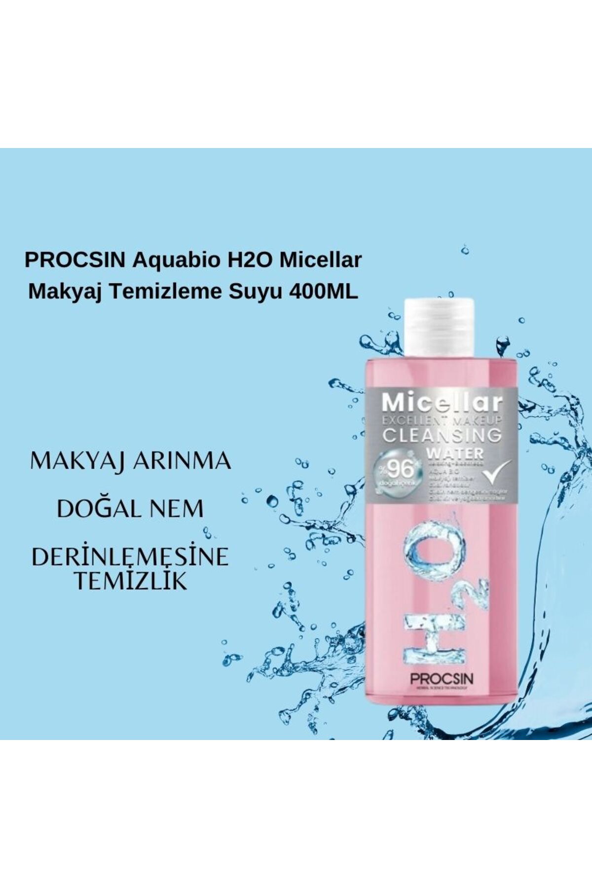 PROCSIN Aquabio H2O Micellar Makyaj Temizleme Suyu 400 ML