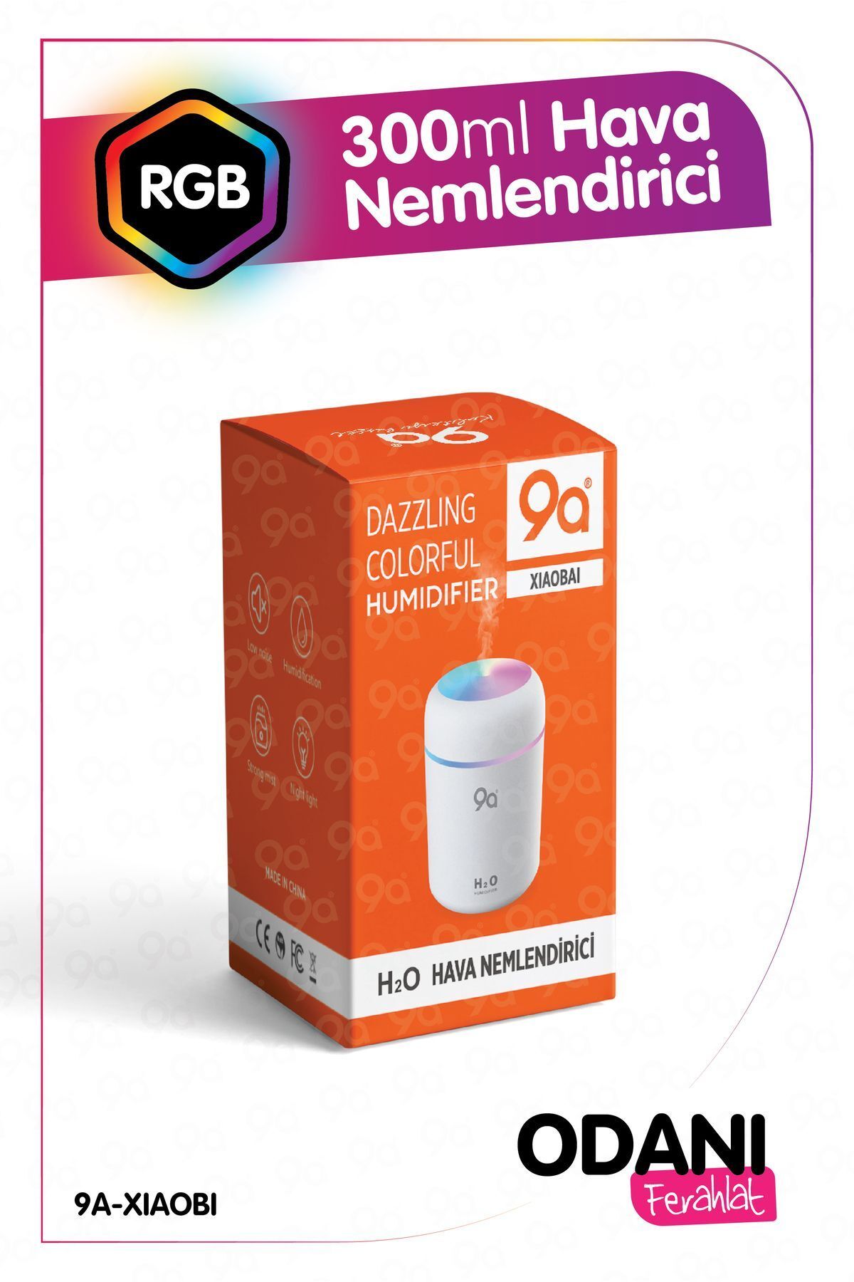 H2o Humidifier 300 Ml Ulrasonik Oda - Araç - Hava Nemlendirici Buhar Makinesi Ve Aroma Difüzörü